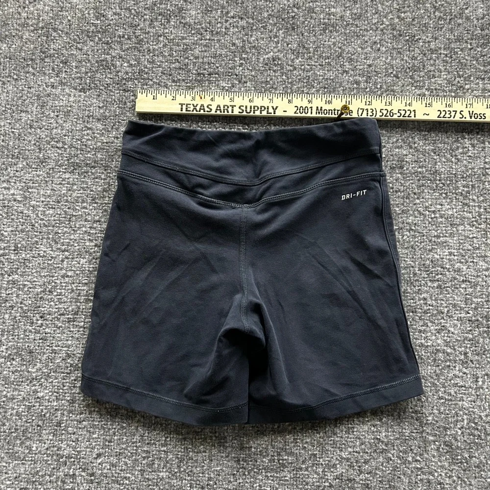 Nike Athletic Shorts Womens Size S Black Dri-Fit Cotton Blend Stretch Gym Yoga